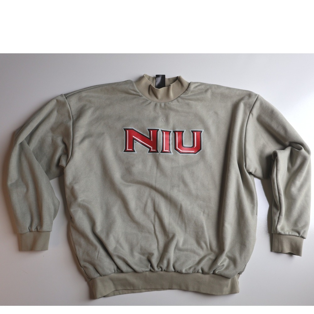 NIU Basketball Adidas Sueded Crew Sweatshirt with Pockets and